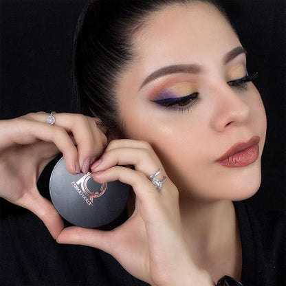 ioly's Beauty pressed powder foundation Compact with powder puff 0.49 OZ Makup fit me powder foundation Makeup full coverage foundation texture powder for men and woman