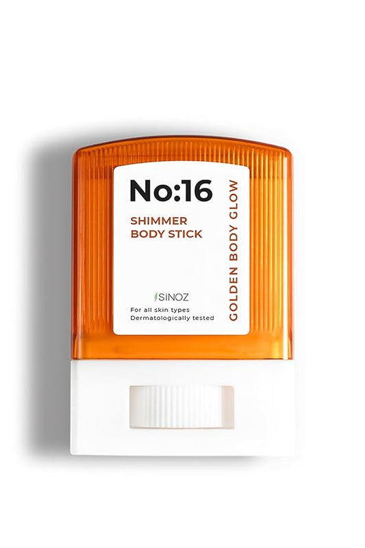 No:16 Shimmer Stick | Face & Body Moisturizer | 16 Precious Oils | Lightweight, Non-Greasy Feel | Cheesecake Scent | Pearlescent Glow | 0.3 Fl Oz