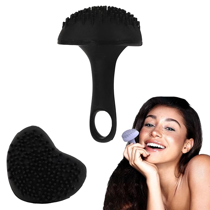 Silicone Freckle Stamp, Portable Waterproof Faux Freckles Applicator, Natural Freckles Makeup Tool for Women (Black)