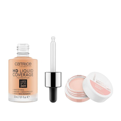 Catrice | HD Liquid Coverage Foundation 38 & Under Eye Brightener 10 Light Rose | Full Coverage Makeup | Vegan & Cruelty Free
