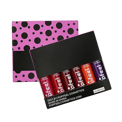 Lip Gloss Set, 6 Piece Matte Lipstick Makeup Set, Non-sticky, High Shine, Long Lasting Color Lip Gloss Set, Rich Color, Great Gifts for Holiday and Birthday - 078