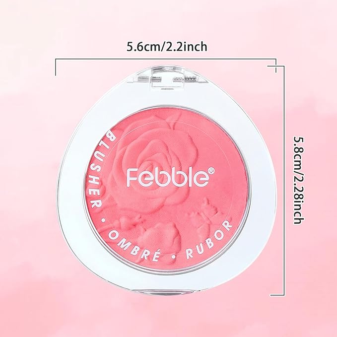 Blush Makeup,Rose Pattern Tint Blush, Lasting Moisturising,Natural shine，Waterproof, Gradual Blush