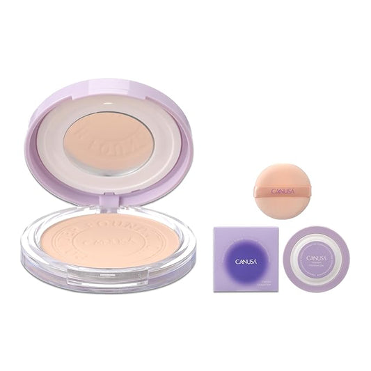 POWDER FOUNDATION soft-focus formula, fine pores, and long-las ting, makeup setting (A, ONE SIZE)