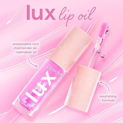 ColourPop Lux Lip Oil - Hydrating, Sheer Tinted Lip Oil Formulated with Antioxidant-Rich Chamomile Extract & Calendula Oil - Non-Greasy, Nourishing Pink Lip Oil - Raspberry Mojito (0.16 oz)