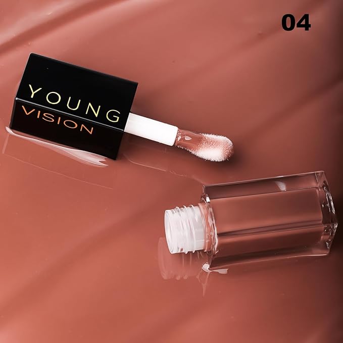 YOUNG VISION Lip Glow Oil, Lip Gloss with Jojoba Seed Oil, Moisturing and Plumping,0.20 fl oz(Pack of 1)