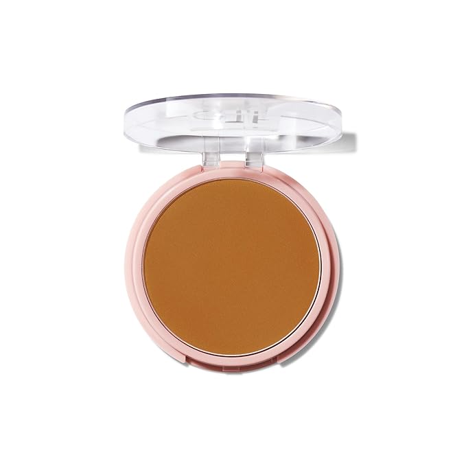 e.l.f. Halo Glow Powder Filter, Ultra-fine Finishing Powder, Smooths The Look of Pores & Fine Lines, Creates A Soft-Focus Glow, Vegan & Cruelty-Free, Deep Warm