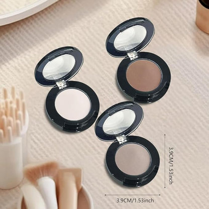 Monochrome Matte Highlighting Pressed Powder | 2025 Trend Silky-Soft, Long-Lasting Brightening & Setting Powder, Multipurpose Face Eye Shadow makeup, Oil-control Natural Finish | Talc-Free (02#-B)