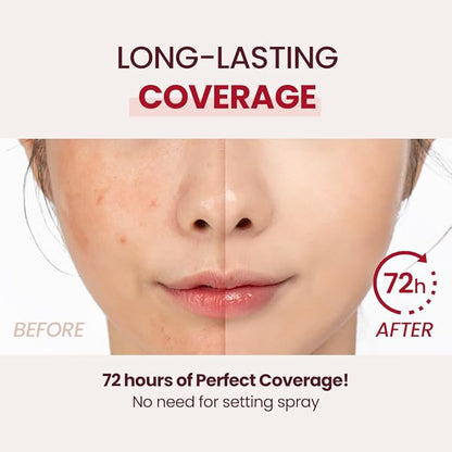 TIRTIR Handy Base Routine - Mask Fit Red Cushion #21N Ivory, Mini Size + Mask Fit Tone Up Essence