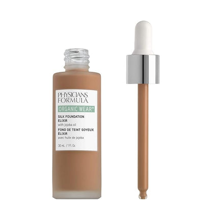 Physicians Formula Organic Wear Natural Full Coverage Silk Liquid Foundation Elixir Tan-to-Deep (Pack of 2)