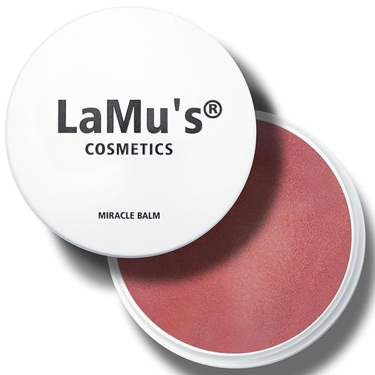 Lamu's Cosmetics Moisturizing Miracle Balm, Multi Glow Balm,Face Blush Cream Blush for Cheeks,Radiant Finish, Hydrating,Natural Glow 50g/ 1.75 Oz(FLUSHED)