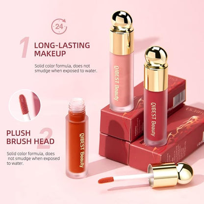 Liquid Blush Makeup, Weightless and Blendable Liquid Blush Wand for Cheeks - Long-Lasting Skin Tint Makeup with Natural-Looking, Radiant Glow (02# RED TOMATO)
