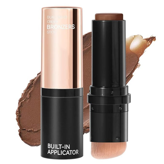 Erinde Cream Contour Bronzer Stick, Natural Finish Contouring Stick, Blendable & Smooth Matte Bronzer Stick, Waterproof & Long Lasting Face Shaping Makeup, 03 Light To Medium