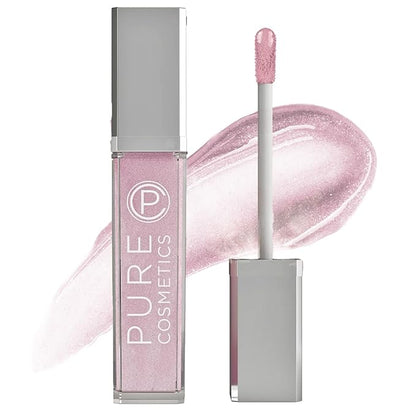 Pure Cosmetics Pure Illumination Lip Gloss - LED-lit Applicator w/Side Mirror - Non-Sticky, Moisturizing & Hydrating Lip Glosses - Soothes & Protects Dry Chapped Lips (Shimmer)