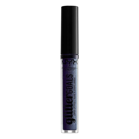 NYX PROFESSIONAL MAKEUP Glitter Goals Liquid Lipstick - Oil Spill (Black With Blue And Purple Glitter)
