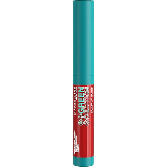 Maybelline Green Edition Balmy Lip Blush, Formulated With Mango Oil, Bonfire, Blue Red, 1 Count