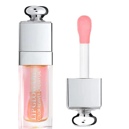 Hydrating Lip Glow Oil - (Clear Pinky), Plumping Lip Gloss, Moisturizing Lip Oil Gloss, Transparent Moisturizing Lip Balm, Natural Lip Plumper, Lip Plumper Gloss