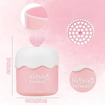 Face Cleanser Bubbler, Bubble Maker for Face Wash, Bubble Foamer Device, Gentle Deep Cleanser, Maker Face Foaming Maker for Cleaning (1, Pink)