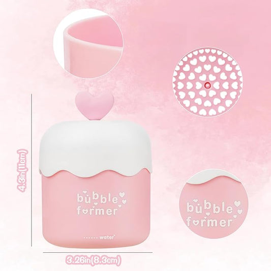 Face Cleanser Bubbler, Bubble Maker for Face Wash, Bubble Foamer Device, Gentle Deep Cleanser, Maker Face Foaming Maker for Cleaning (1, Pink)