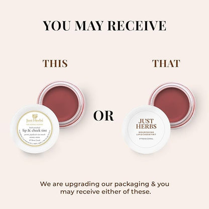 Organic Creamy Matte 3 in 1 Lip & Cheek Tint, Blush For Women - SLS,Chemical & Paraben Free - 0.14 fl. oz. (Rose coral)