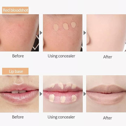 Tri-Color Concealer Make Up Foundation for Dark Skin - Full Coverage Cover Spots Acne Marks Highlight Contours - Waterproof Long Lasting Palette