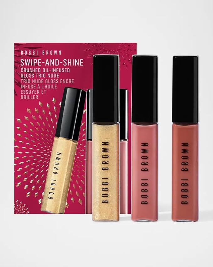 Bobbi Brown Crushed Oil Infused Hydrating Lip Gloss Trio Set, Nude