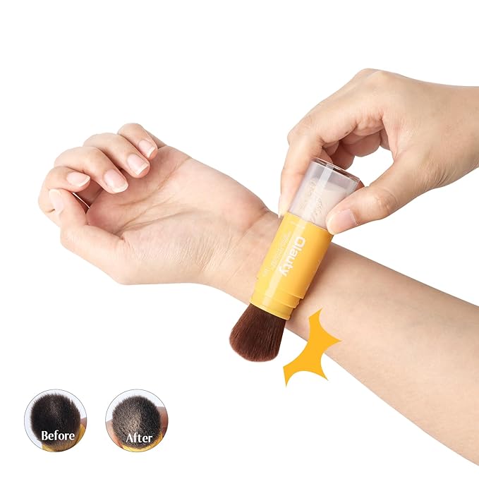 Brush On Mineral Sunscreen Powder, SPF 35 Face Powder Scalp Sunscreen, Natural Setting Powder Makeup, Face Sunblock Travel Size, Oil Control, Breathable for All Skin (Medium, 1 pc/0.28 Ounce)