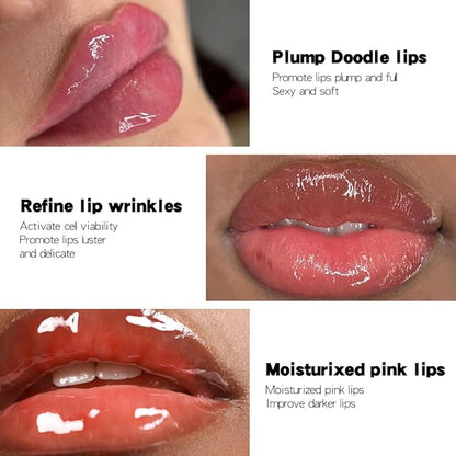 COOL STORY Lip Fuller Gloss, Moisturizing Hydrating Lip Serum, Fuller Lip Care, Lip Plumping Oil for Women Clear