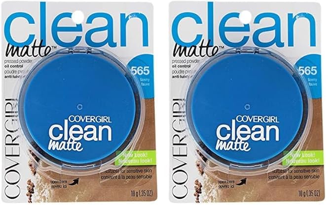 COVERGIRL Clean Matte Pressed Powder Tawny 10 g (Packaging may vary) (Pack of 2)