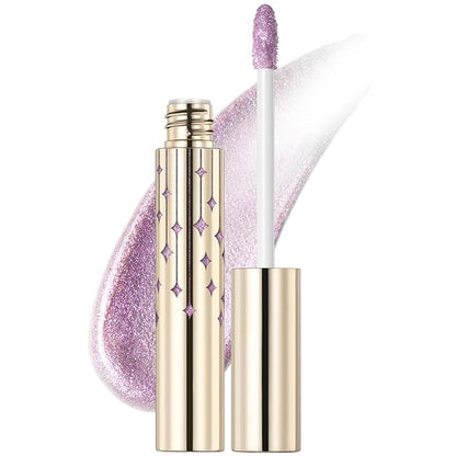 FOCALLURE High Shine Glitter Lip Gloss,Hydrates and Soothes Lips for a Gorgeous,Delivers a Non-sticky Glossy finish,Long-lasting Shine & Fuller-looking Lip Makeup,PK01 LULLABY