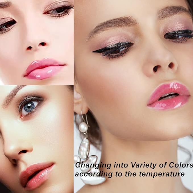 Mysense 6Pcs Lip Gloss Set for Teens, Flavored Color Changing Lip Gloss Pack, Moisturizing Glossy Lipgloss Set for Girls Kids Women