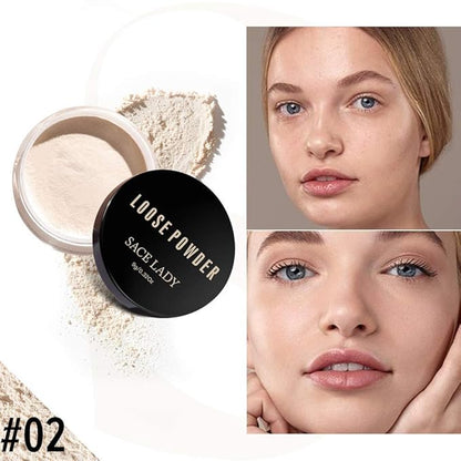 Oil-Free Face Powder & Full Coverage Foundation Concealer & Moisturizing Primer & Soft Sponge Waterproof Make Up Set Long Lasting Poreless Makeup 5Pcs