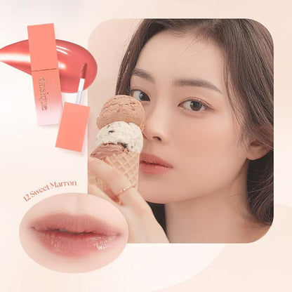 dasique Juicy Dewy Tint (10 Berry Choux) 0.12 oz | Light Application with moisture | Long-wearing Glossy Lip Stain, Non-sticky | Vegan, Cruelty-free | K-beauty
