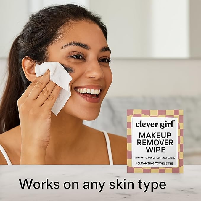 Individually Wrapped Bulk Makeup Remover Wipes with Micellar Water, Green Tea Extract, Aloe & Vitamin E - Travel Friendly Individual Micellar Cleansing Wipes (150 Pack)