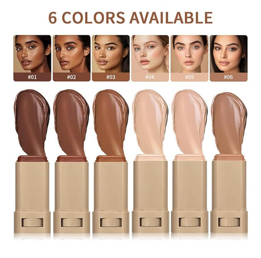 Skween Serum Boosted Skin Tint Balm for Black Women, Skween Serum Boosted Hydration Beauty Balm, Solid Tinted Foundation Stick, Moisturizing, Light, Non-Greasy, Natural Finish Makeup (#03, standard)