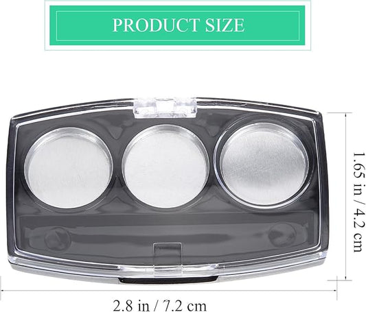 30Pcs Round Empty Makeup Pans with 10Pcs Container cases: Eyeshadow Blush Powder Lipstick Storage Palette - 2.8X1.65in Cosmetic Organizer for Travel