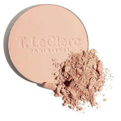 T.LeClerc Rice Compact Powder – Anti-Aging Pressed Powder with Brown Rice Ferment – Long-Lasting Natural Matte Finish – Moisturizing | Non-Comedogenic Face Powder (ROSÉ, 9G)