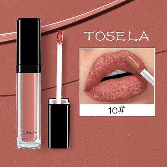 Lip Set, Lip Stain Long Lasting Waterproof, Lightweight, Non-sticky, High Shine Finish, Super Natural #10