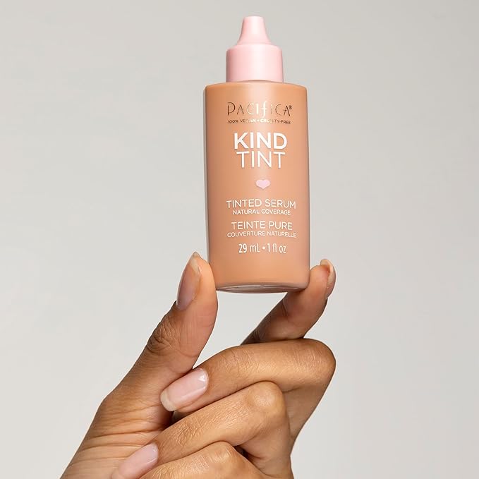 Pacifica Tinted Moisturizer – Kind Tint Serum, Lightweight Hydrating Foundation with Vegan Collagen & Hyaluronic Acid for Dewy Glow, Buildable Coverage, Vegan, 1 fl oz (Shade 17)
