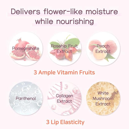 BEAUTY PEOPLE Long Lasting Flower Dew Water Lip Tint with Vitamin-Packed Fruit Extracts for Hydrated Lip Stain (Pink, 3.5ml)