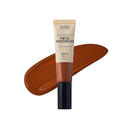 Tinted Moisturizer with SPF 32 PA+++ (Caramel), 12 Hour Hydrating Sunscreen for Face, No White Cast, Natural Radiant Finish, Medium Coverage, With Hyaluronic Acid, Vitamin E, Peptide