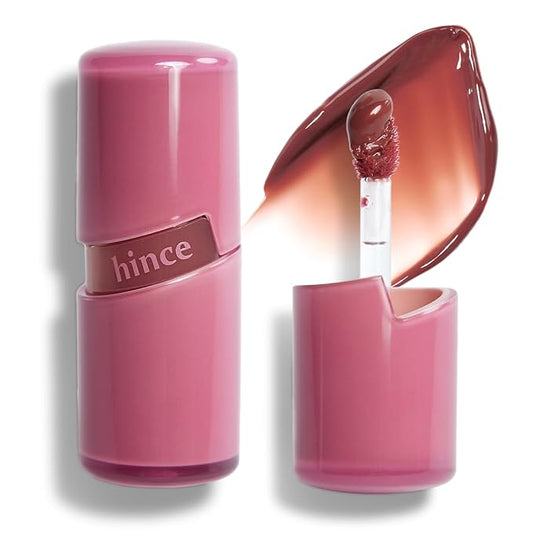 HINCE Raw Glow Gel Tint - Glossy Dewy Lip Tint, Non-Sticky & Long Wearing Lip Gloss for Natural Glass Glow, Moisturizing Liquid Lipstick, Vegan, 0.13 fl.oz. (RAW COCO, 14)