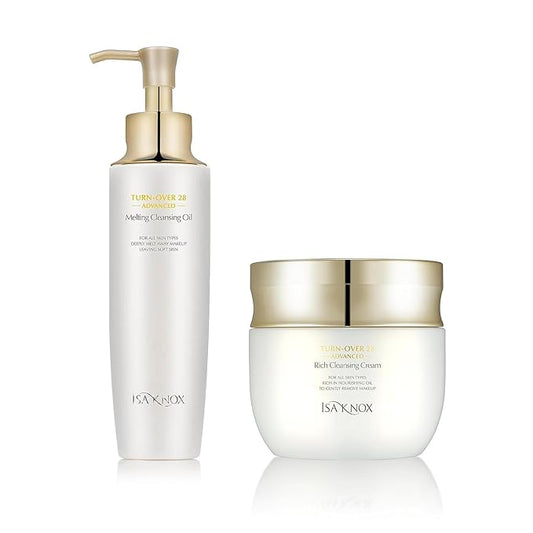 Isa Knox Turnover 28 Advanced (Cleansing Oil, 6.1fl oz) & Turnover 28 Advanced (Cleansing Cream, 6.8fl oz)