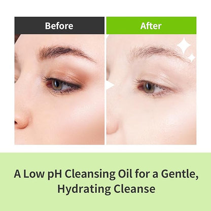 Hydrating Makeup Remover Korean Cleanser for Face, LHA Natural Oil Complex Refreshing Gentle Cleanser for Sensitive Skin. Green Plum Low PH Cleansing Oil 200ml 6.76 Fl. Oz.