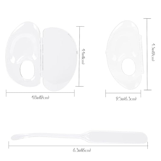 SHIDOW Makeup Mixing Palette, Makeup Spatula Mixing Medium, Makeups Palette Tray Sets, Tray for Foundation Pigment (4 Set)