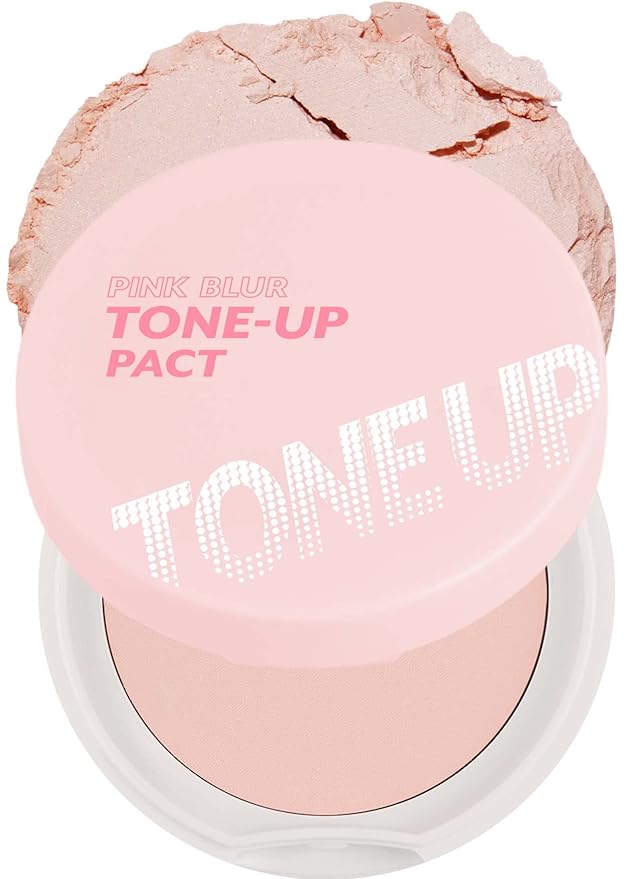 I'M MEME Fair-Light Setting Powder - Tone Up Pact with Puff, 0.35 Oz + Compact - Tone-up Pact, 0.35 Oz Bundle