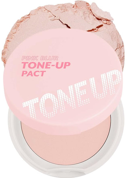 I'M MEME Fair-Light Setting Powder - Tone Up Pact with Puff, 0.35 Oz + Compact - Tone-up Pact, 0.35 Oz Bundle