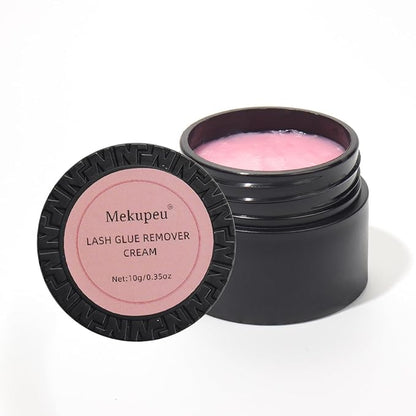 Eyelash Extension Remover Cream Eyelash Adhesive Remover, Low Irritation Cream for Sensitive Skin Professional Eyelash Extensions Dissolves for Salon,10g/0.35Oz (Strawberry)
