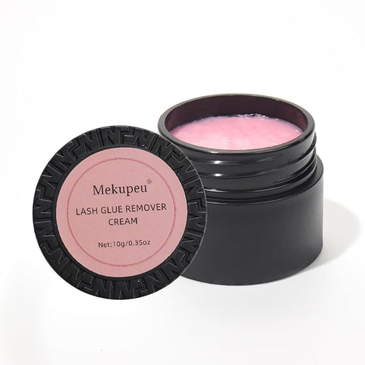 Eyelash Extension Remover Cream Eyelash Adhesive Remover, Low Irritation Cream for Sensitive Skin Professional Eyelash Extensions Dissolves for Salon,10g/0.35Oz (Strawberry)
