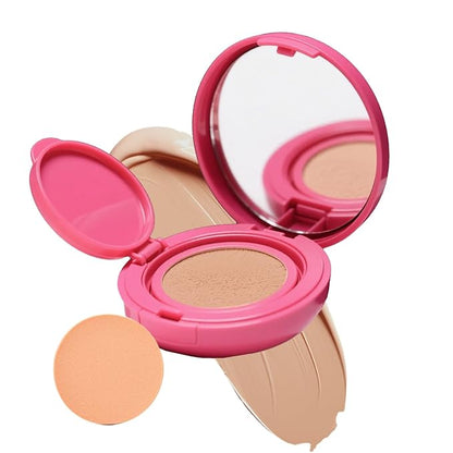 Peptide Bouncees Foundation, Foundation for Older Women, Hydrating, Age-Defying Makeup for Mature Skin, And All Skin Types, Natural, Medium Buildable Coverage, Satin Finish (Natural, 1pcs)