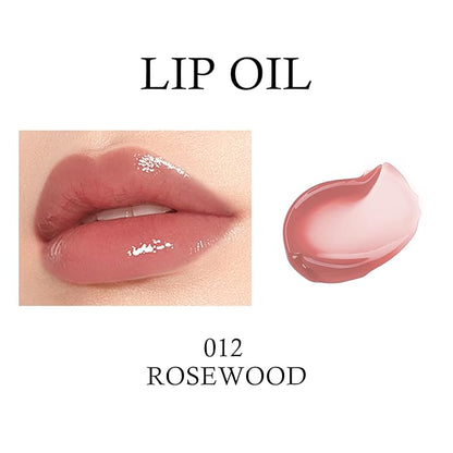 KYDA Hydrating, Moisturizing Lip Oil - Glossy, Tinted Lip Gloss for Dry Lips - Rosewood